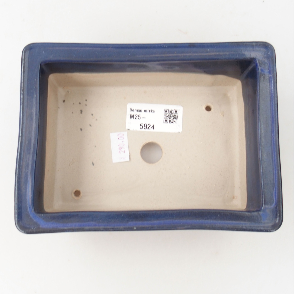 Bonsaischale aus Keramik 15,5 x 12 x 6 cm, Farbe blau