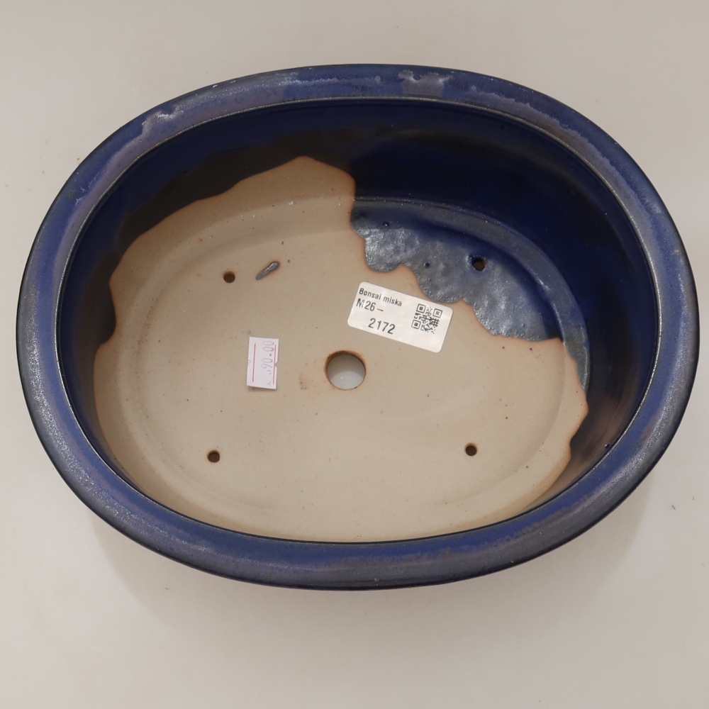 Bonsaischale aus Keramik 23 x 19 x 7 cm, braun