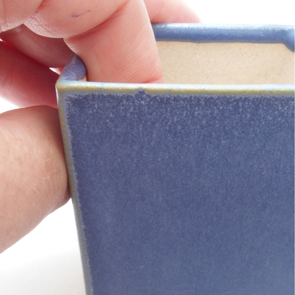 Mini-Bonsaischale 5,5 x 5,5 x 6,5 cm, Farbe blau