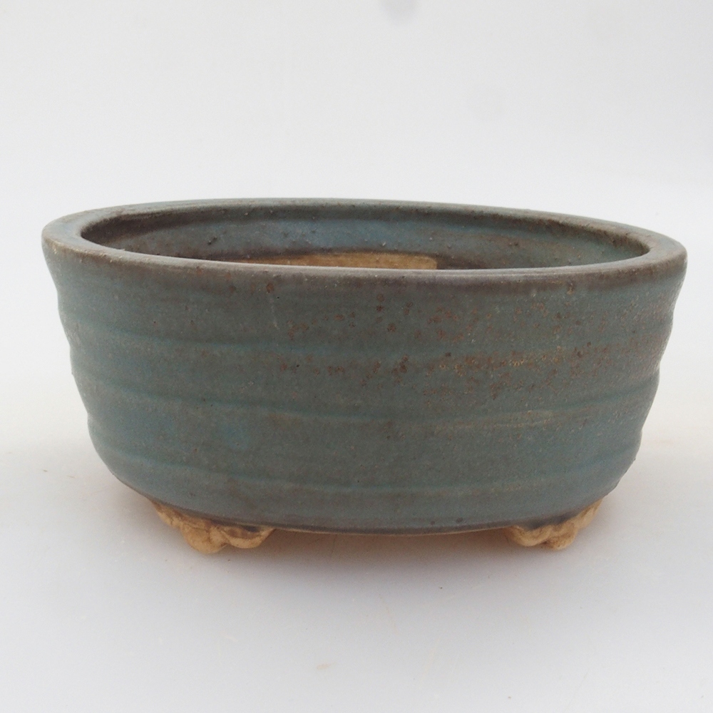 Bonsaischale aus Keramik 10 x 8,5 x 4 cm, braun