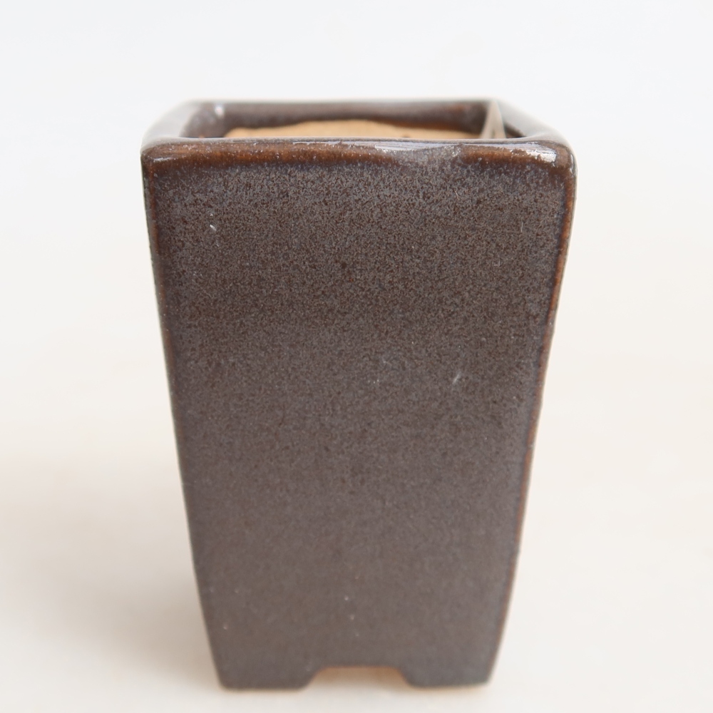 Keramik-Bonsai-Schale 3,5 x 3,5 x 5 cm, Farbe: grau