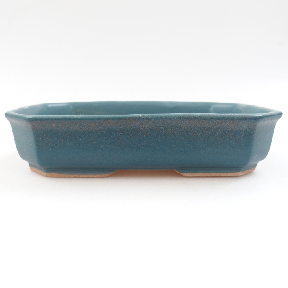 Bonsaischale aus Keramik 15,5 x 12 x 6 cm, Farbe blau