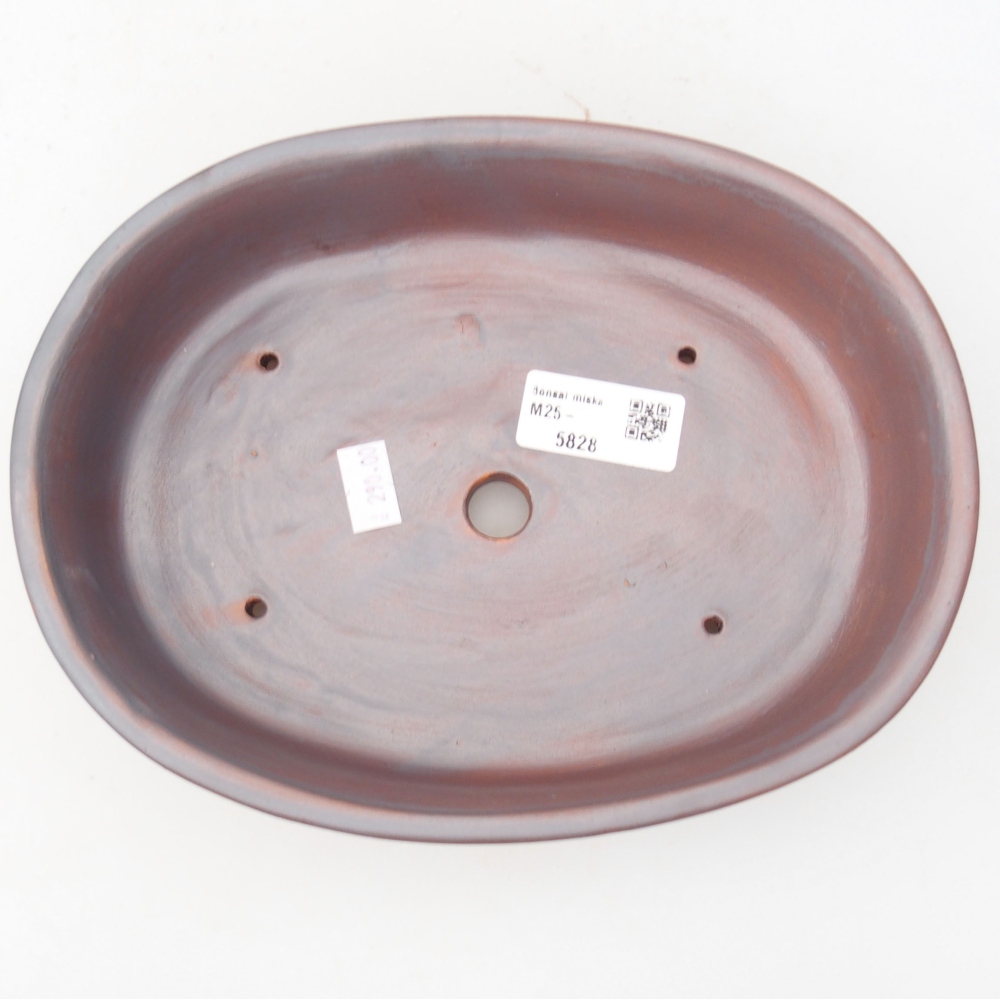 Bonsaischale aus Keramik 22 x 17 x 5 cm, metallfarben