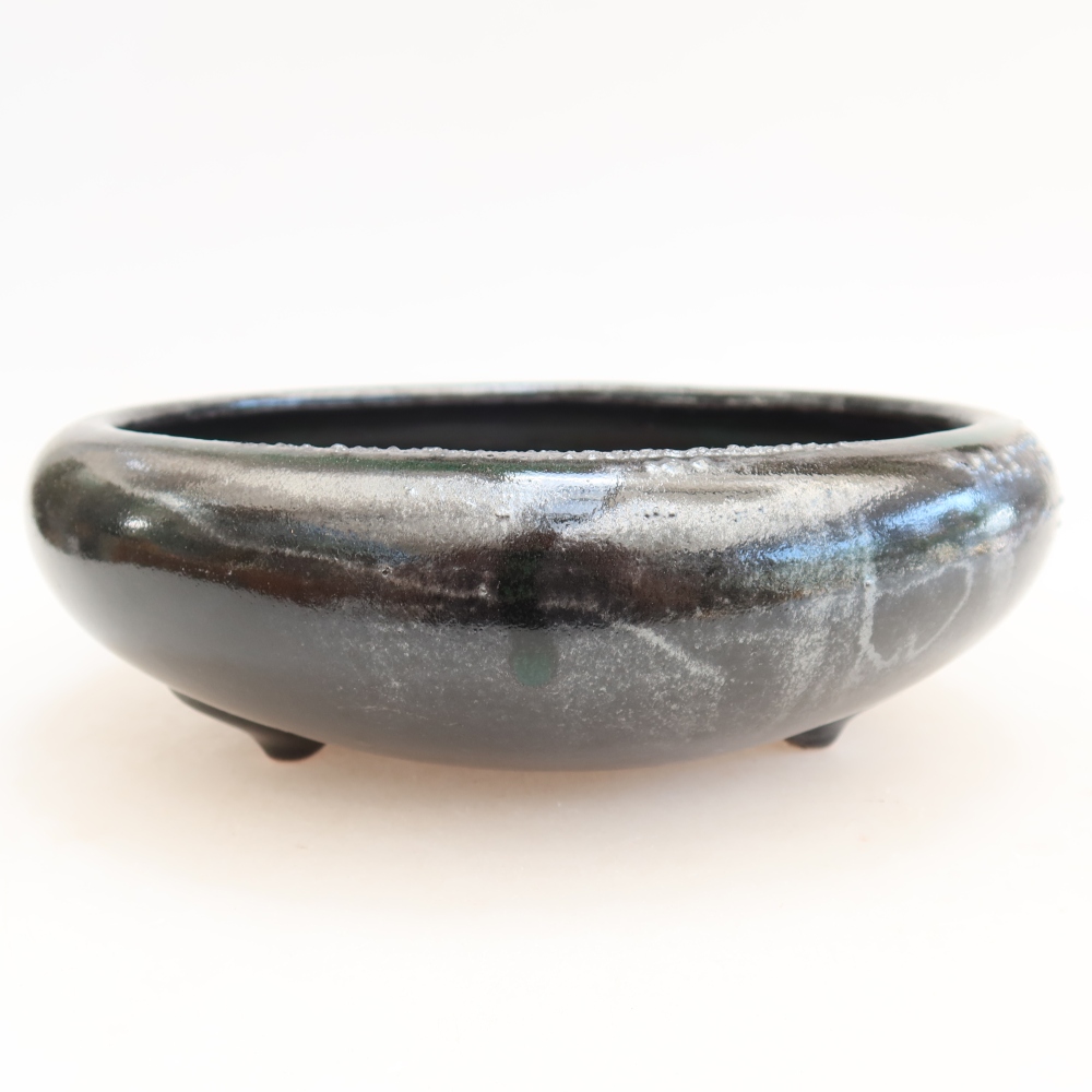 Keramik-Bonsai-Schale 20,5 x 20,5 x 7 cm, Farbe: grün