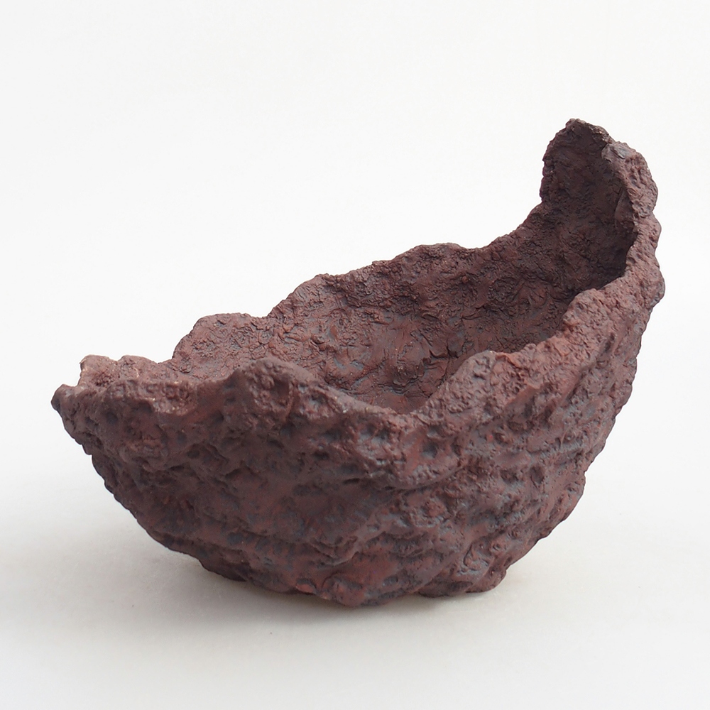 Keramikschale 19 x 17 x 16 cm , Farbe braun