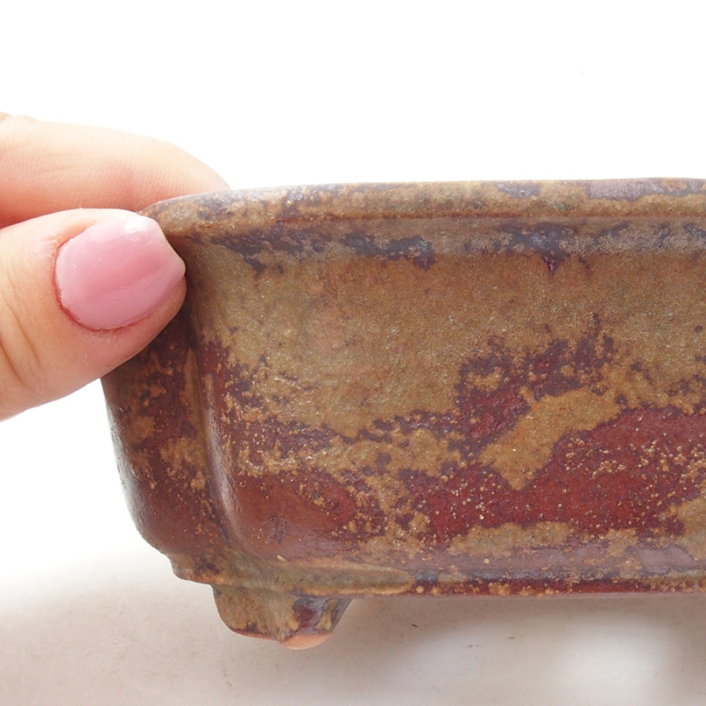 Bonsaischale aus Keramik 13,5 x 10 x 5 cm, Farbe braun