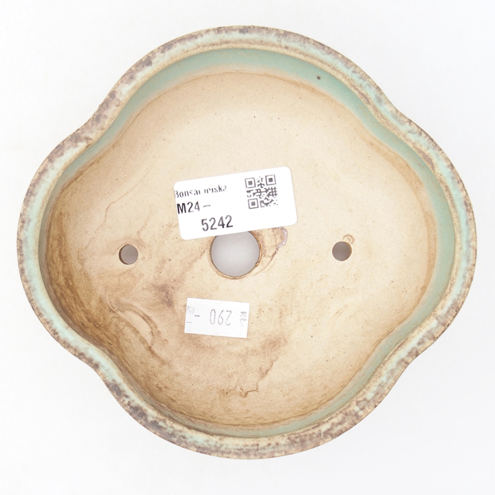 Bonsaischale aus Keramik 13,5 x 13 x 5 cm, grün