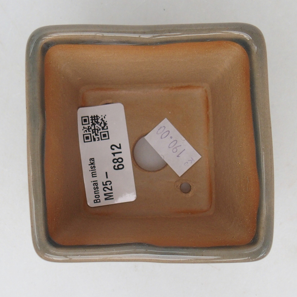 Bonsaischale aus Keramik 7,5 x 7,5 x 7 cm, grau
