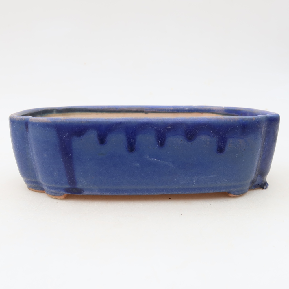 Keramik-Bonsai-Schale 18,5 x 13 x 5 cm, Farbe: Blau