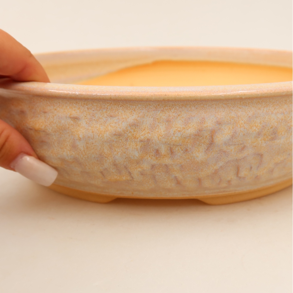 Keramik-Bonsai-Schale 28 x 28 x 7 cm, Farbe: Beige