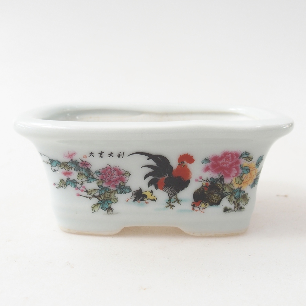 Mini-Bonsaischale 10 x 7,5 x 4 cm, Farbe weiß