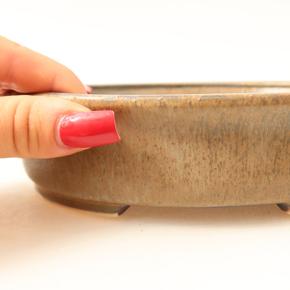Bonsaischale aus Keramik 17,5 x 16 x 4,5 cm, Farbe blau