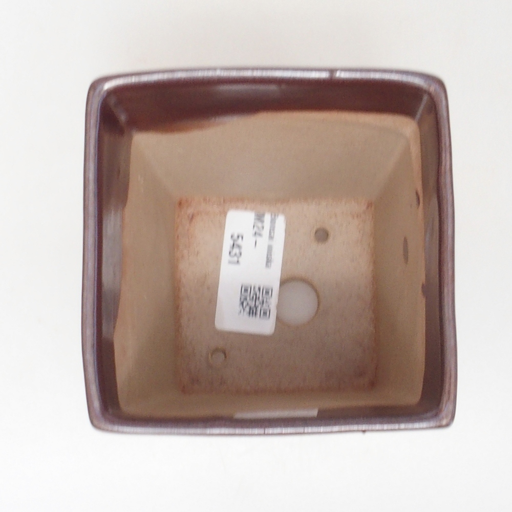 Bonsaischale aus Keramik 9 x 9 x 12 cm, braun