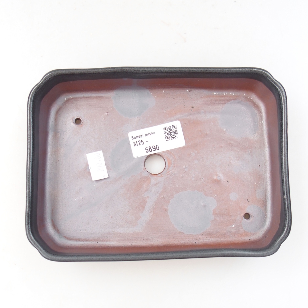 Bonsaischale aus Keramik 15,5 x 12 x 6 cm, Farbe blau