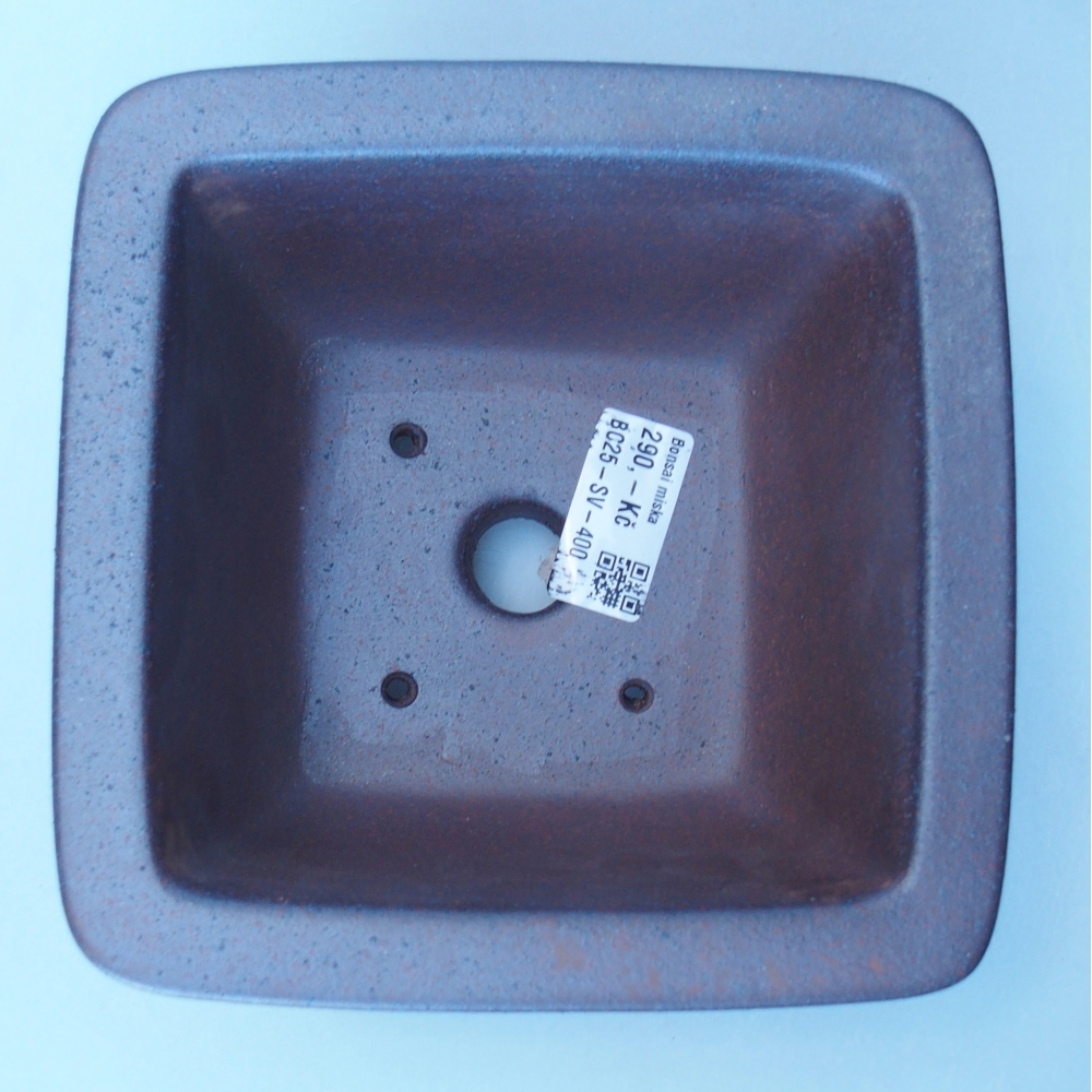 Schale 15,5 x 15,5 x 9 cm braun