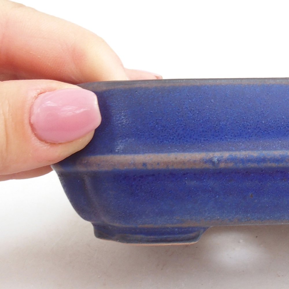 Bonsaischale aus Keramik 12 x 10 x 4 cm, Farbe blau