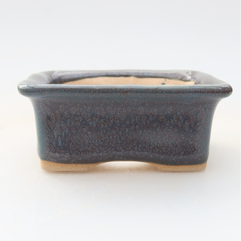 Keramik-Bonsai-Schale, 6 x 4,5 x 2,5 cm, Farbe: Grau