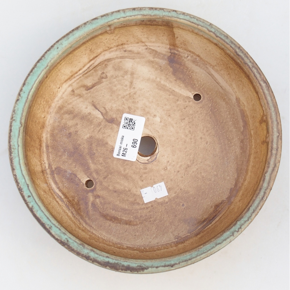 Bonsaischale aus Keramik 21,5 x 21,5 x 6 cm, grün