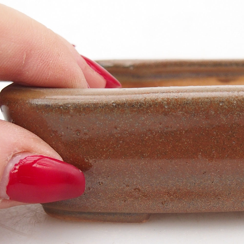 Bonsaischale aus Keramik 125 x 10 x 3 cm, braun