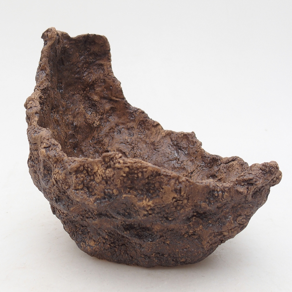 Keramikschale 14 x 14 x 13 cm , Farbe braun