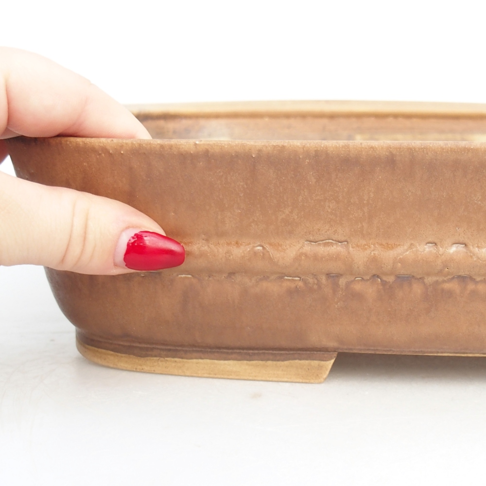 Bonsaischale aus Keramik 29,5 x 24 x 7 cm, rosa