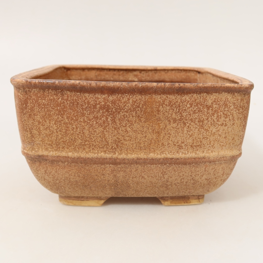 Keramik-Bonsai-Schale, 16,5 × 16,5 × 9,5 cm, Farbe: Rosa