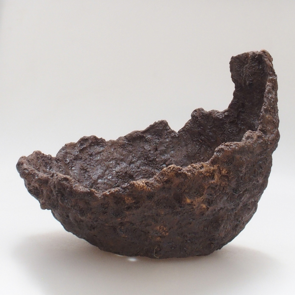 Keramikschale 24 x 21,5 x 22 cm , Farbe braun