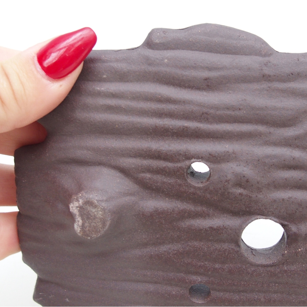 Keramikschale 16 x 12 x 3 cm , Farbe braun