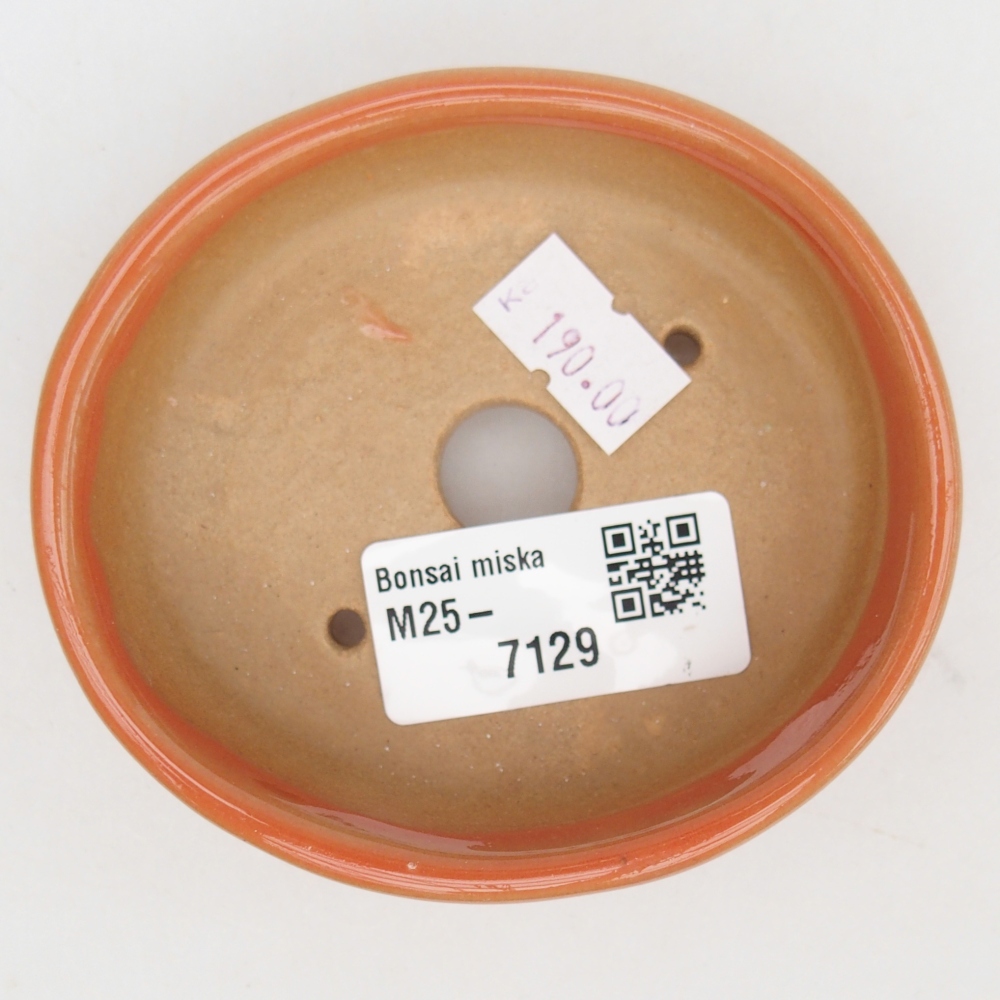 Bonsaischale aus Keramik 9,5 x 8 x 3 cm, orange