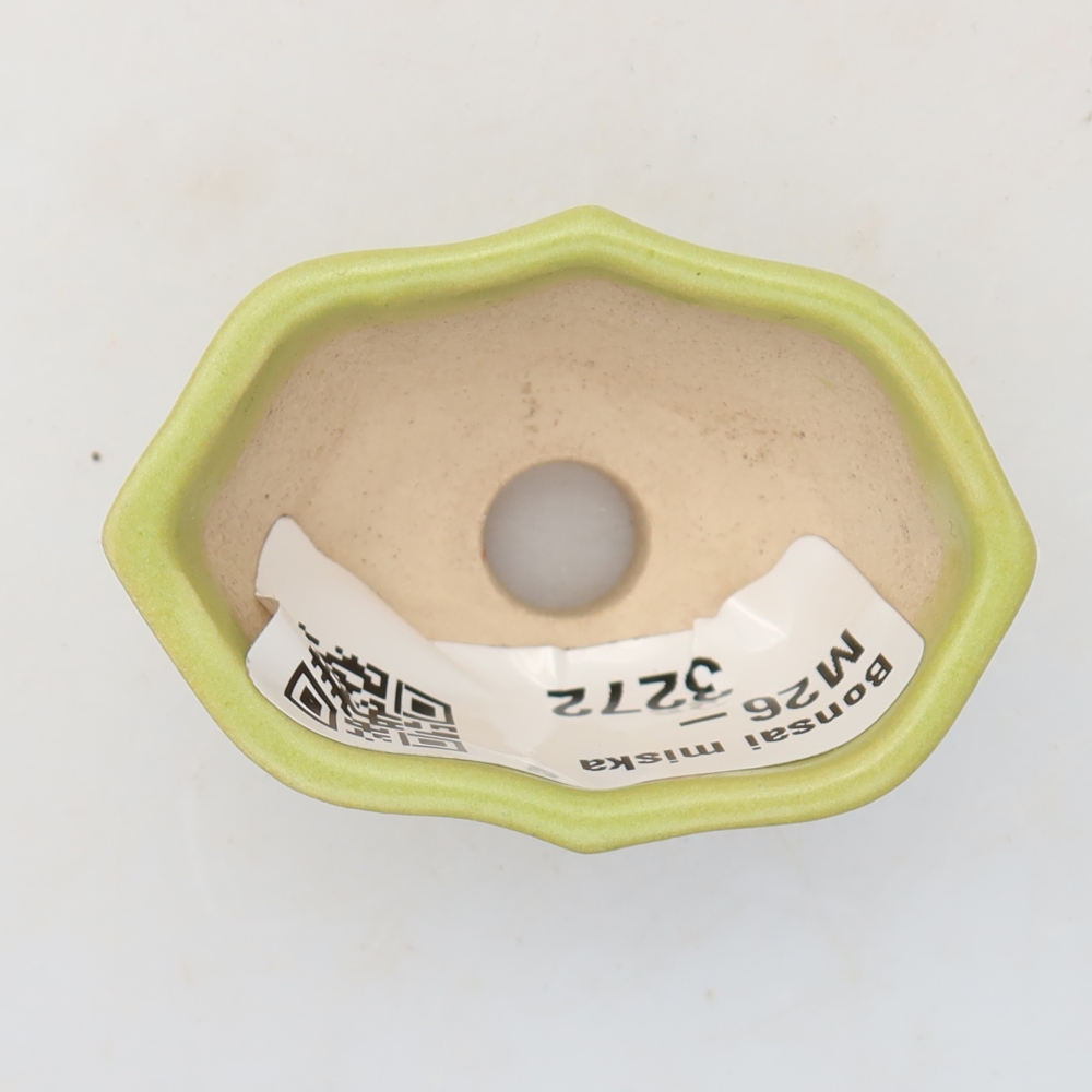 Keramik-Bonsai-Schale, 4,5 × 3 × 2,5 cm, Farbe: grün