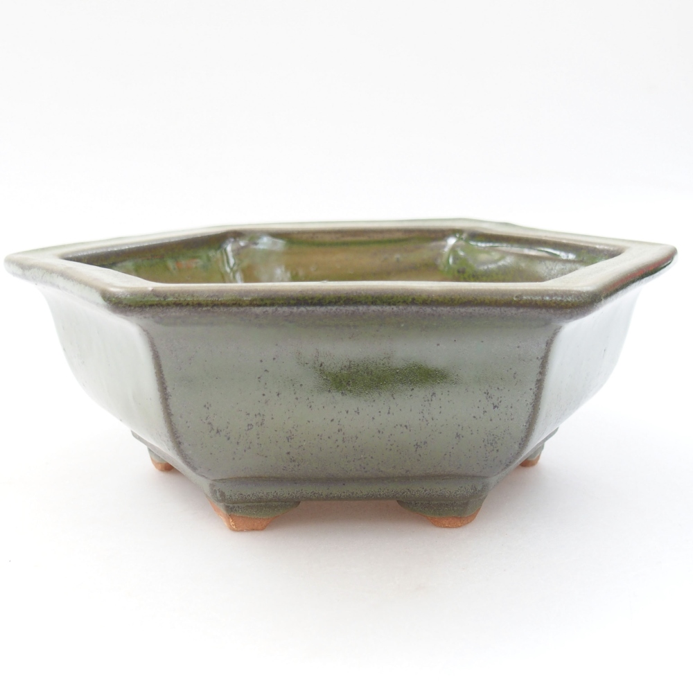 Bonsaischale aus Keramik 15,5 x 12 x 6 cm, Farbe blau