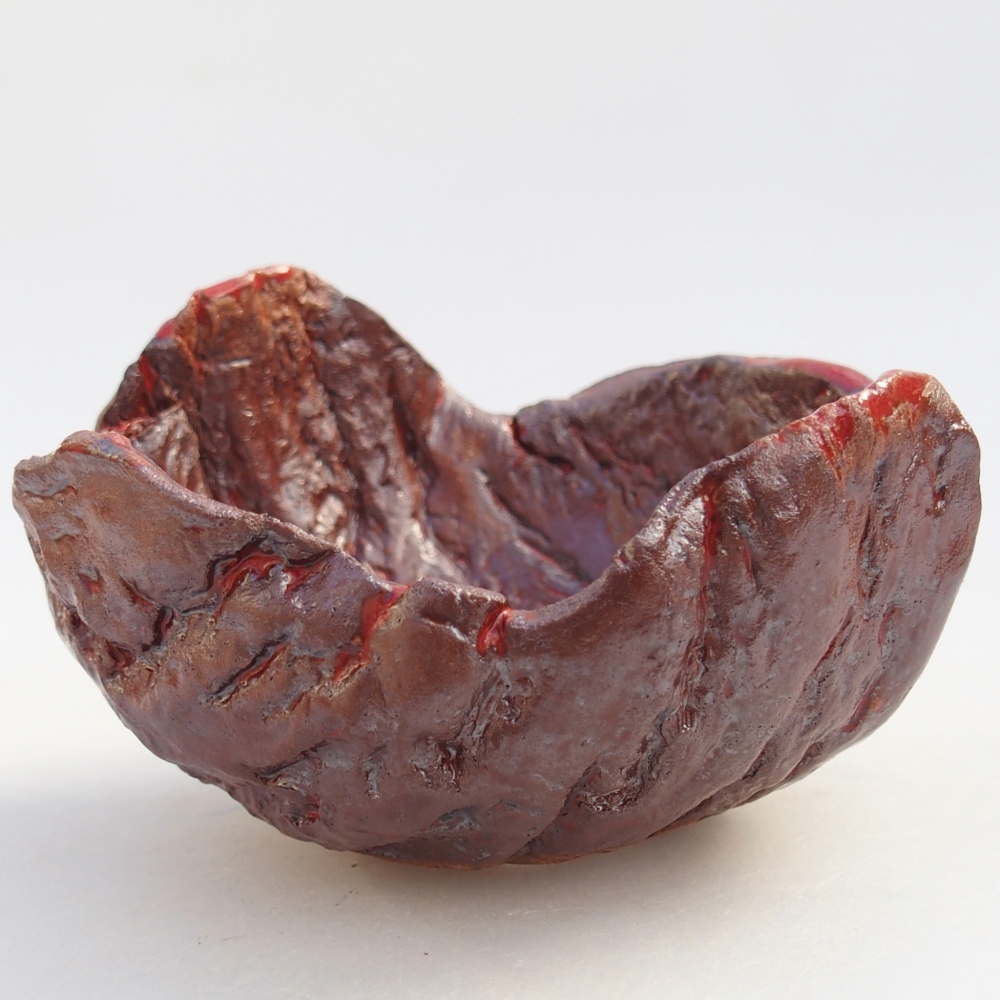 Keramikschale 10 x 9,5 x 6 cm , Farbe braun