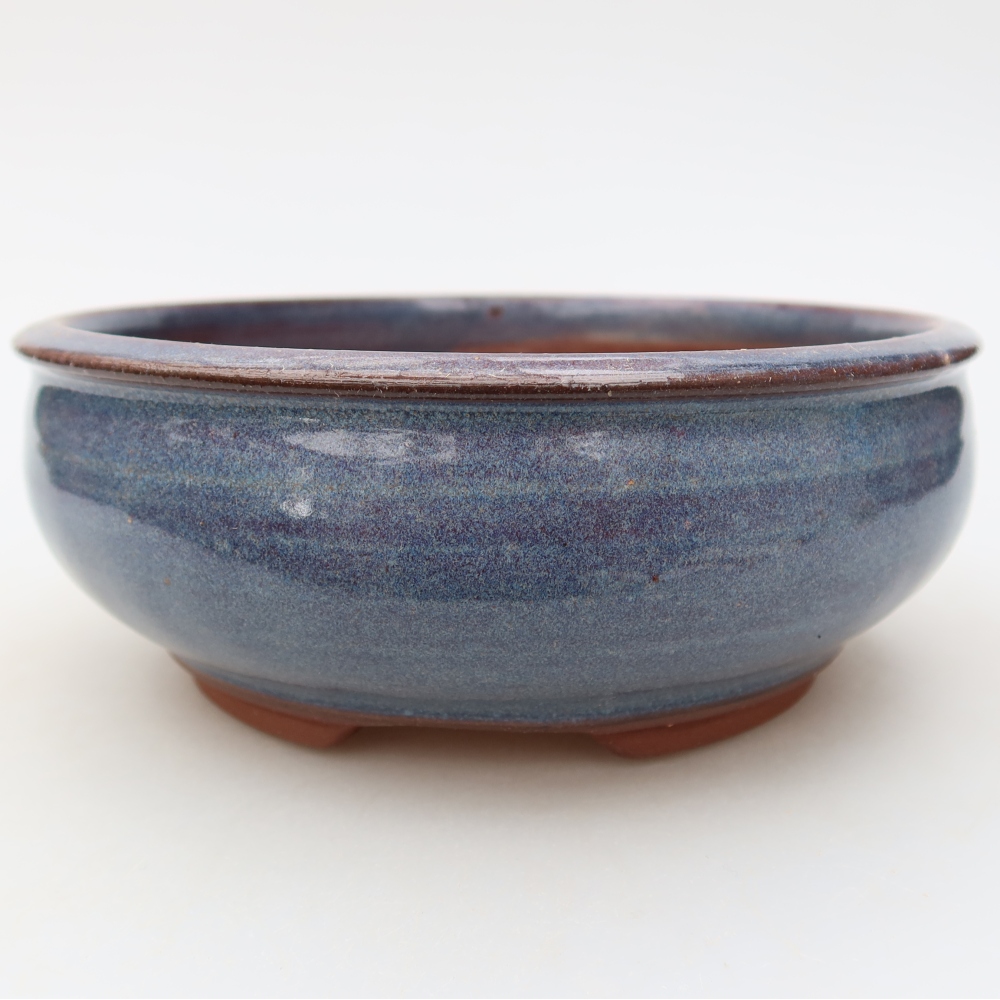 Bonsaischale aus Keramik 16 x 16 x 5 cm, Farbe blau