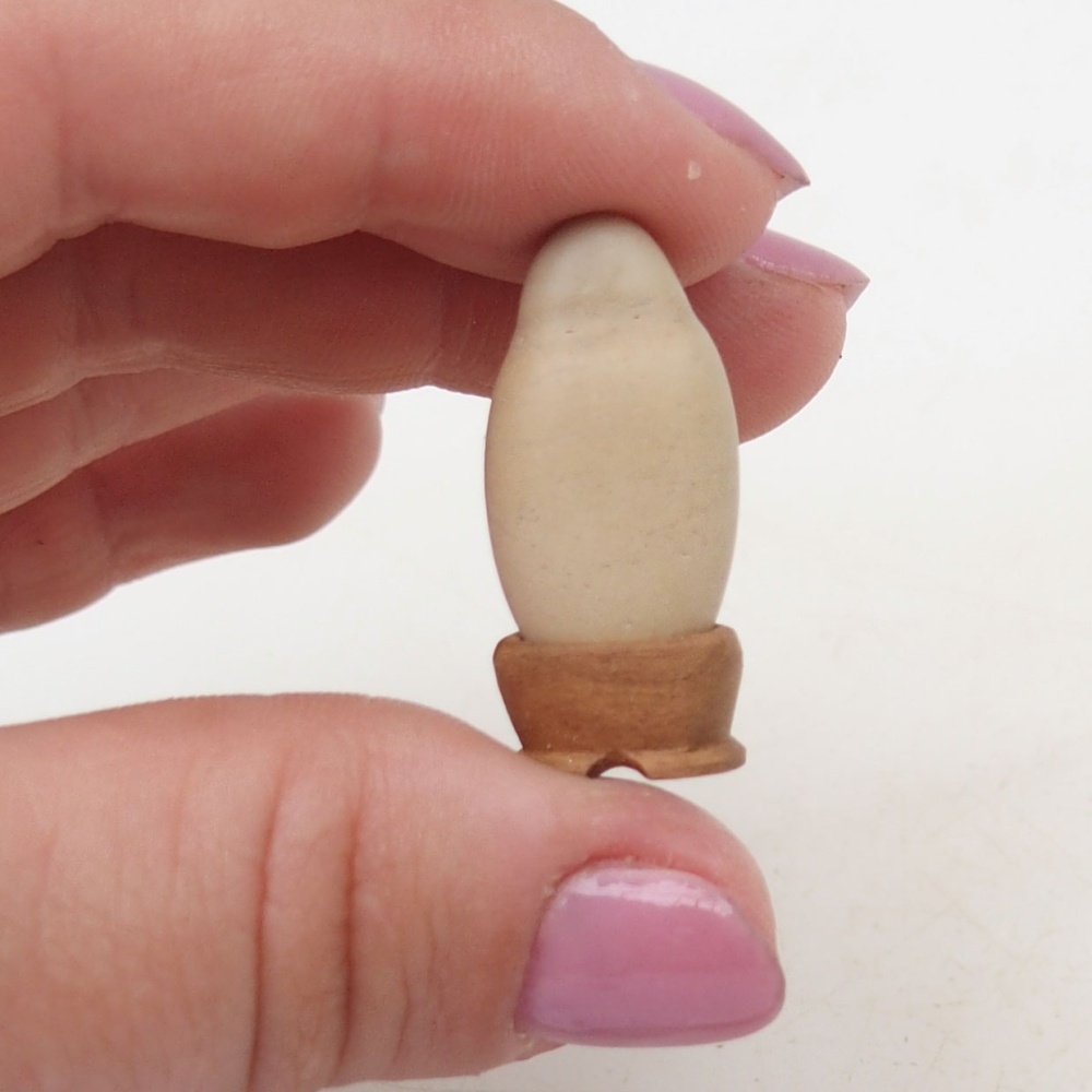 Suiseki - Stein mit DAI (Holzsockel)