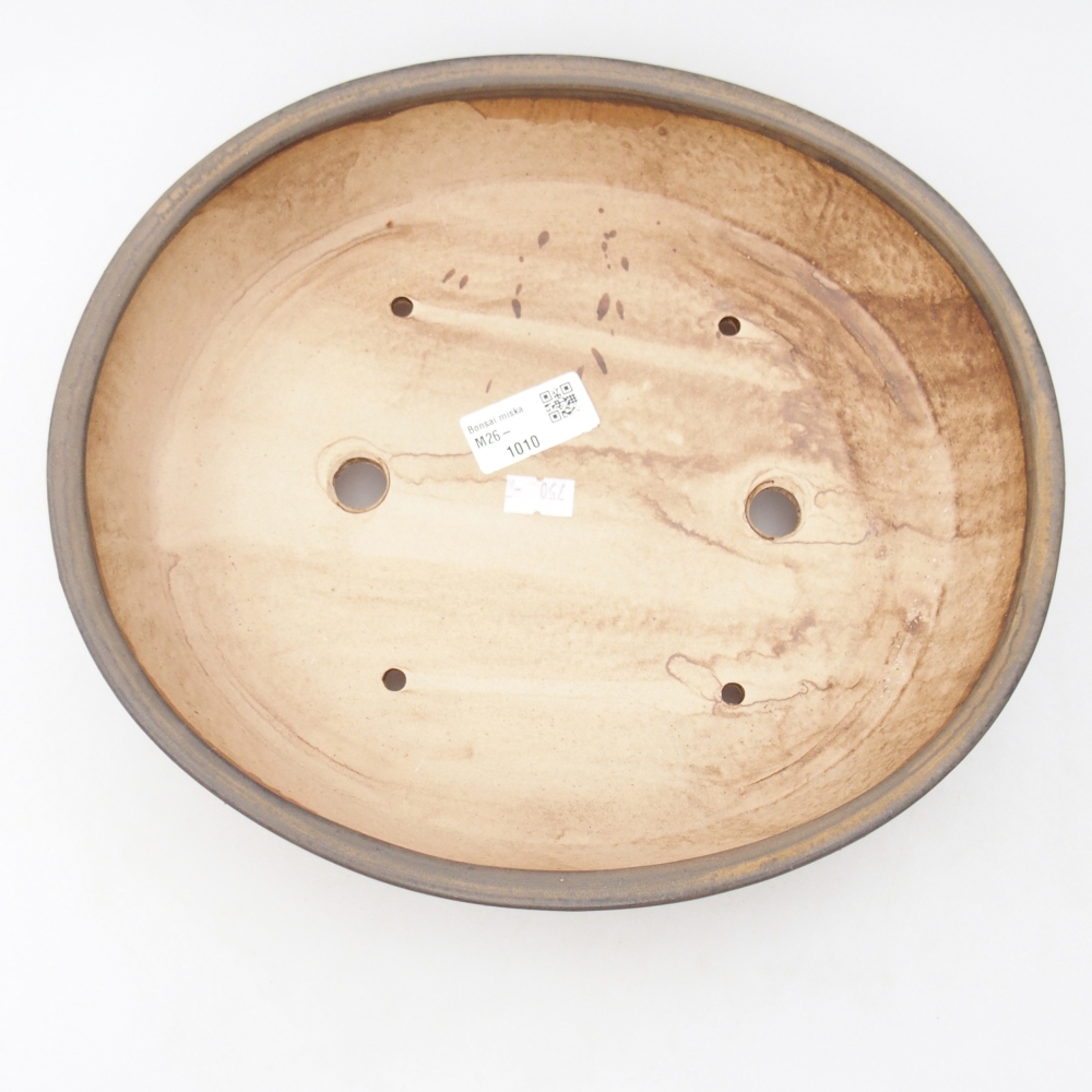 Bonsaischale aus Keramik 28 x 24,5 x 6 cm, braun