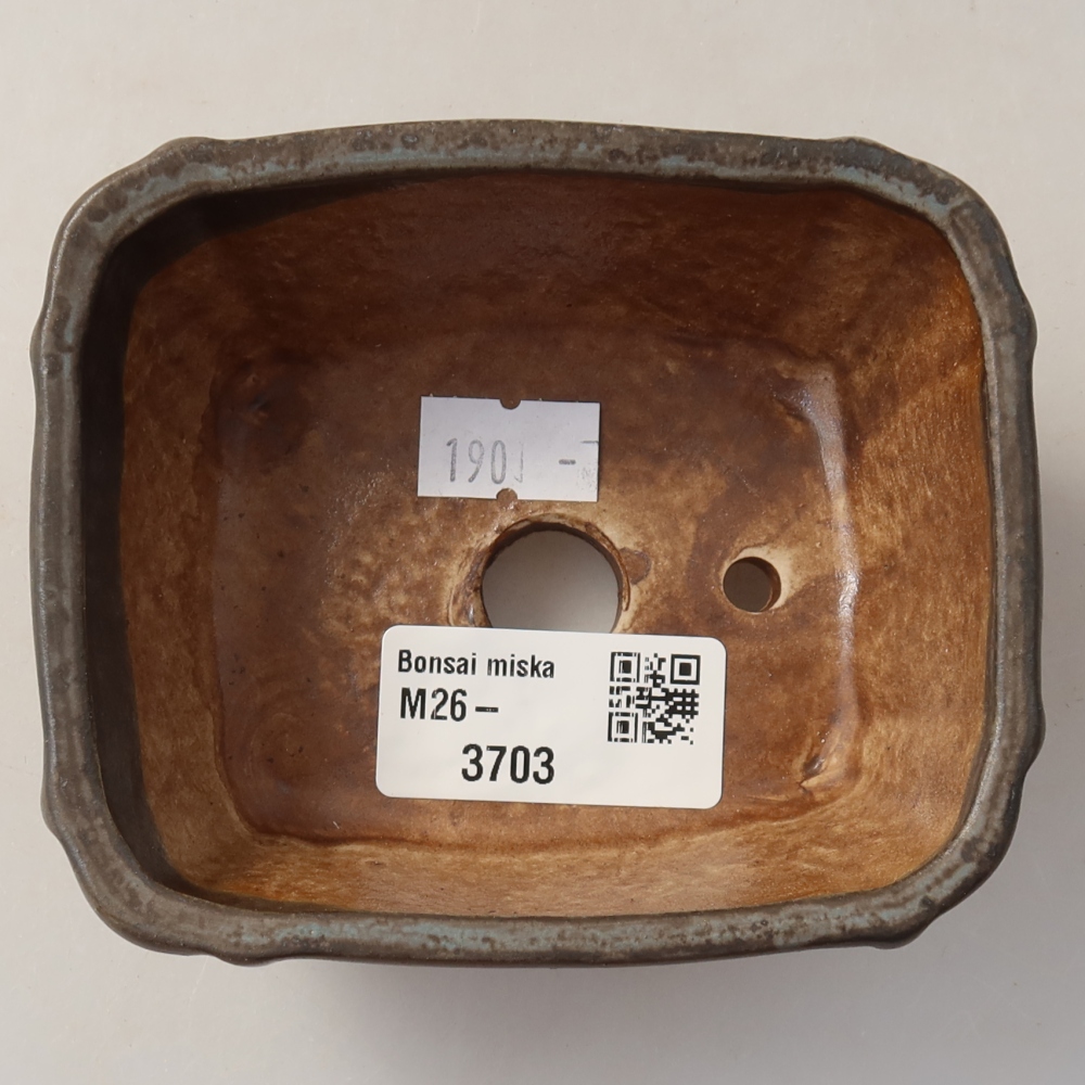 Keramik-Bonsai-Schale 10,5 x 8,5 x 5 cm, Farbe: Blau