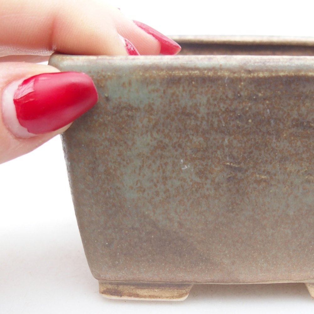 Bonsaischale aus Keramik 8,5 x 8,5 x 5,5 cm, grün