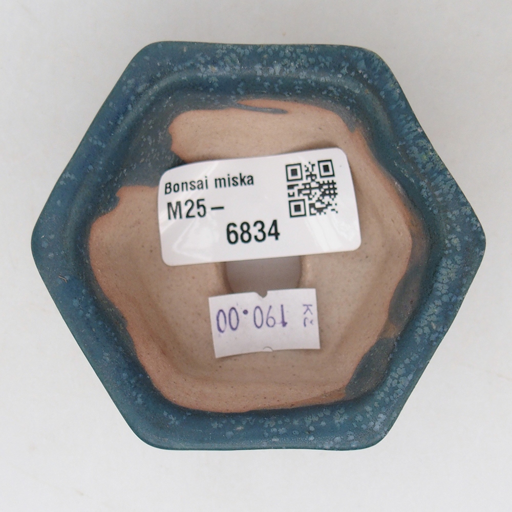 Bonsaischale aus Keramik 7,5 x 7 x 4 cm, Farbe blau