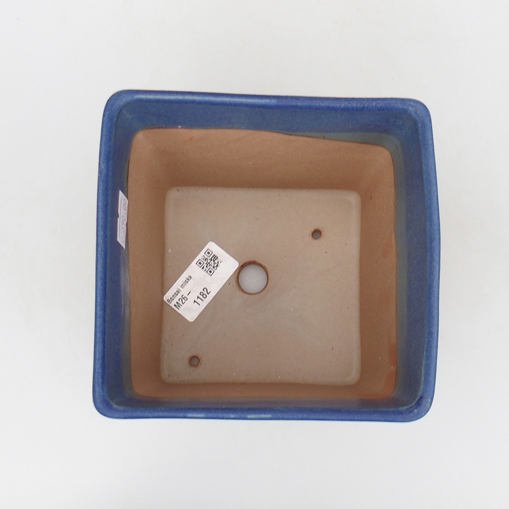 Bonsaischale aus Keramik 13 x 13 x 13 cm, Farbe blau