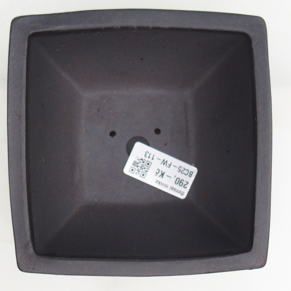 Bonsaischale aus Keramik 13 x 13 x 7 cm, Farbe bräunlich ocker