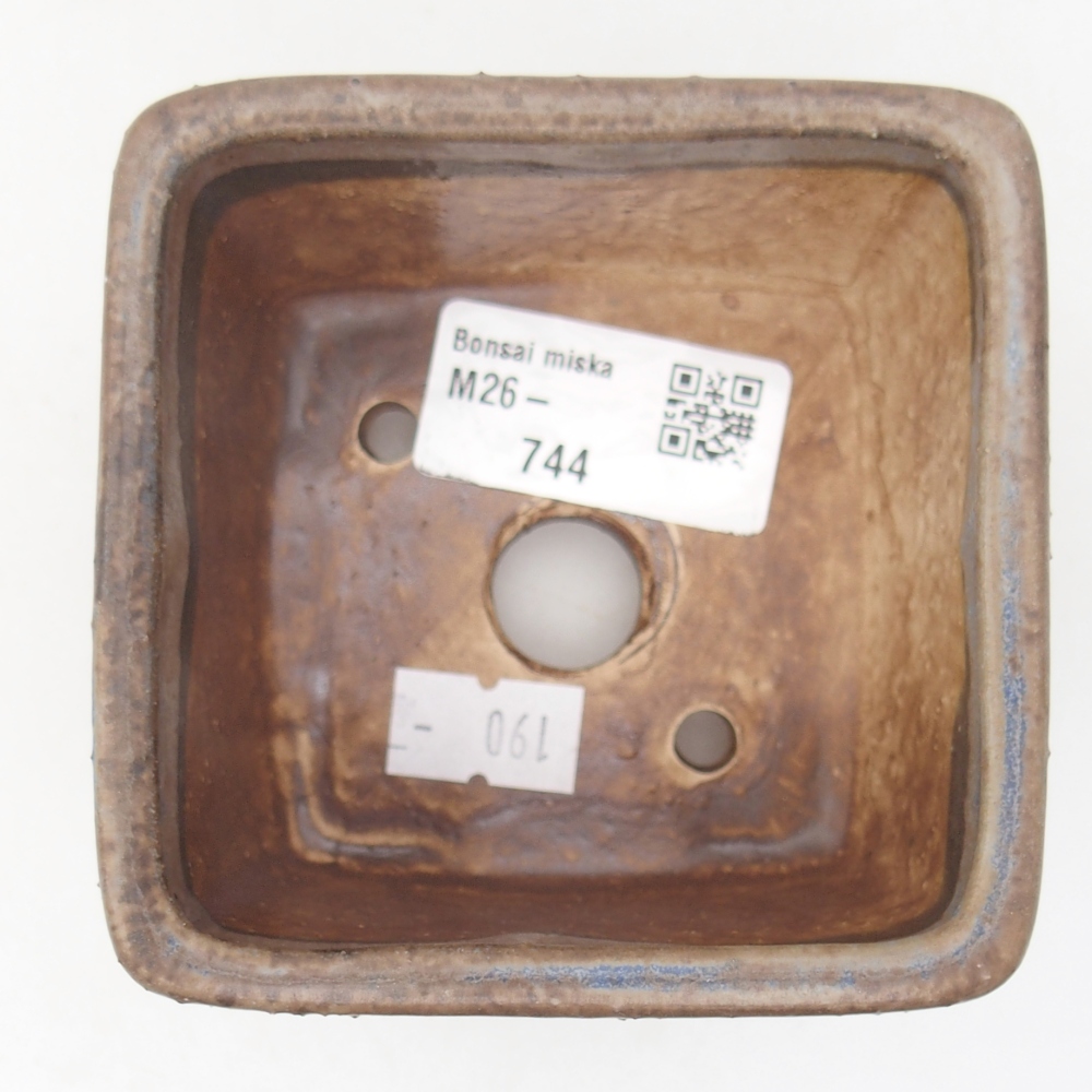 Bonsaischale aus Keramik 8,5 x 8,5 x 5,5 cm, Farbe blau