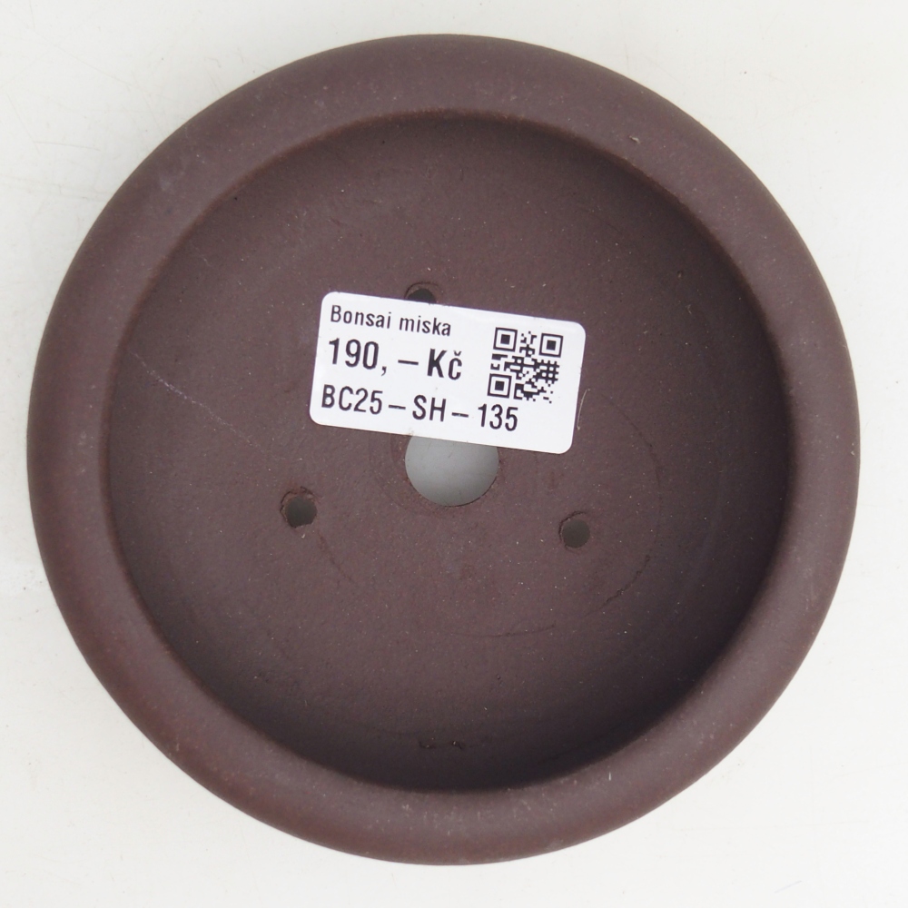 Bonsaischale aus Keramik 11,5 x 11,5 x 4 cm, braun