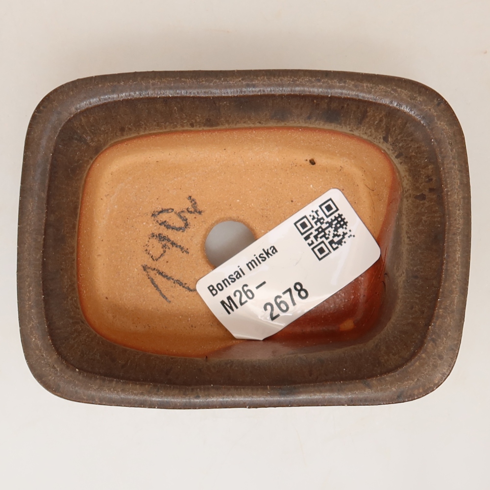 Keramikschale  9 x 6,5 x 4,5 cm, Farbe: braun