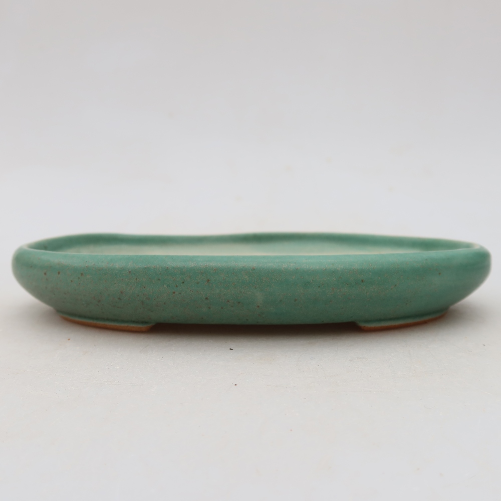 Keramik-Bonsai-Schale 17 × 12 × 2,5 cm, Farbe: grün