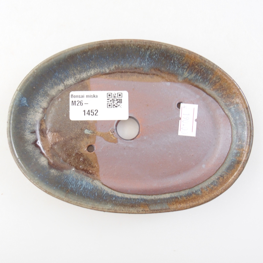 Bonsaischale aus Keramik 15,5 x 11 x 2,5 cm, Farbe blau