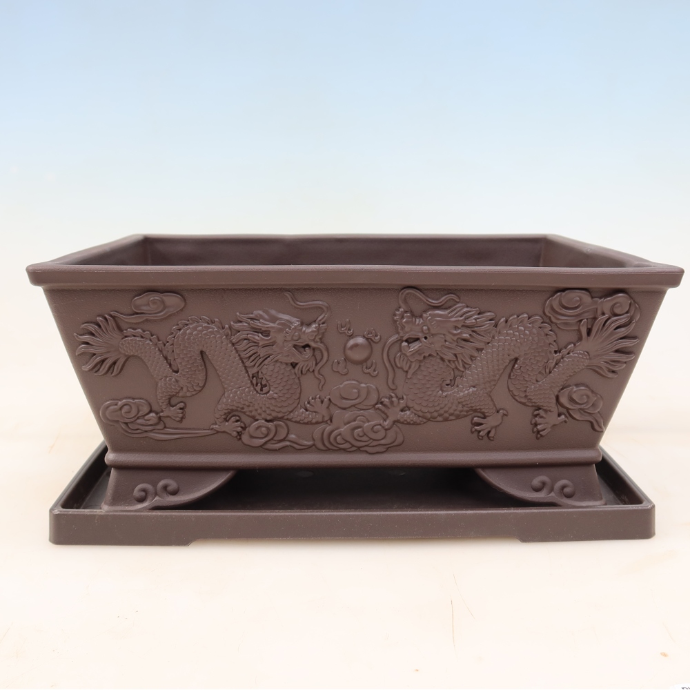 Bonsai-Schale + Untersetzer aus Kunststoff MP-37 – 28 x 19 x 11,5 cm