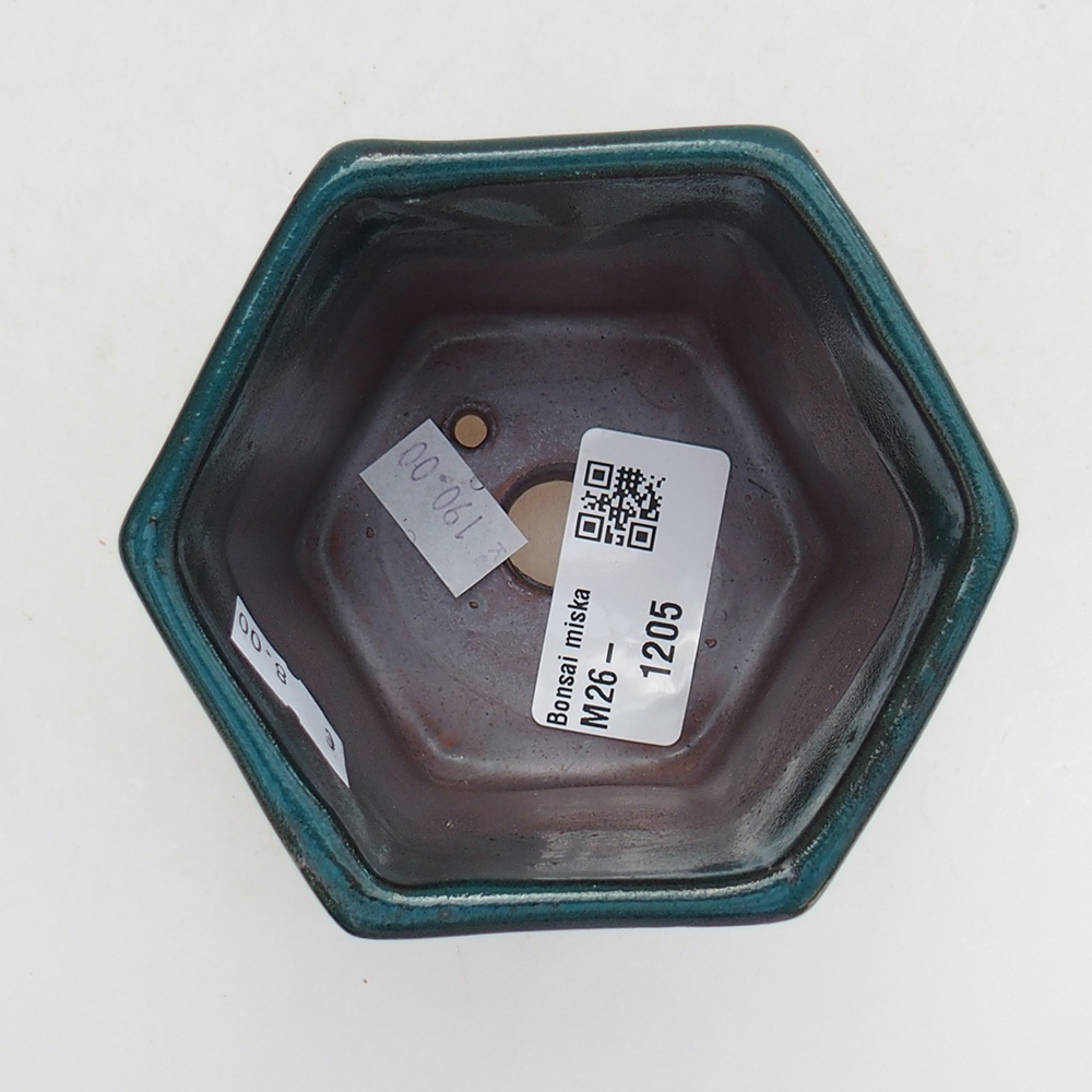 Bonsaischale aus Keramik 9 x 9 x 8 cm, grün