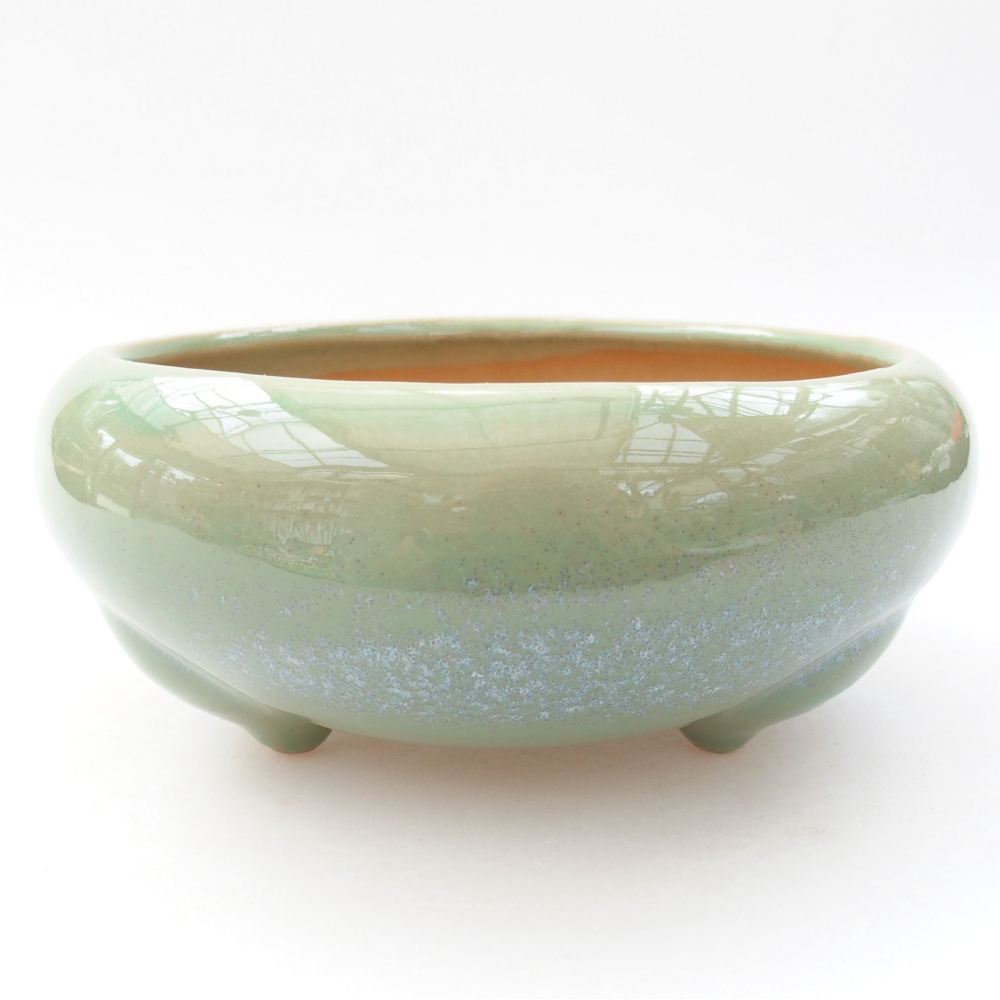 Bonsaischale aus Keramik 15,5 x 12 x 6 cm, Farbe blau