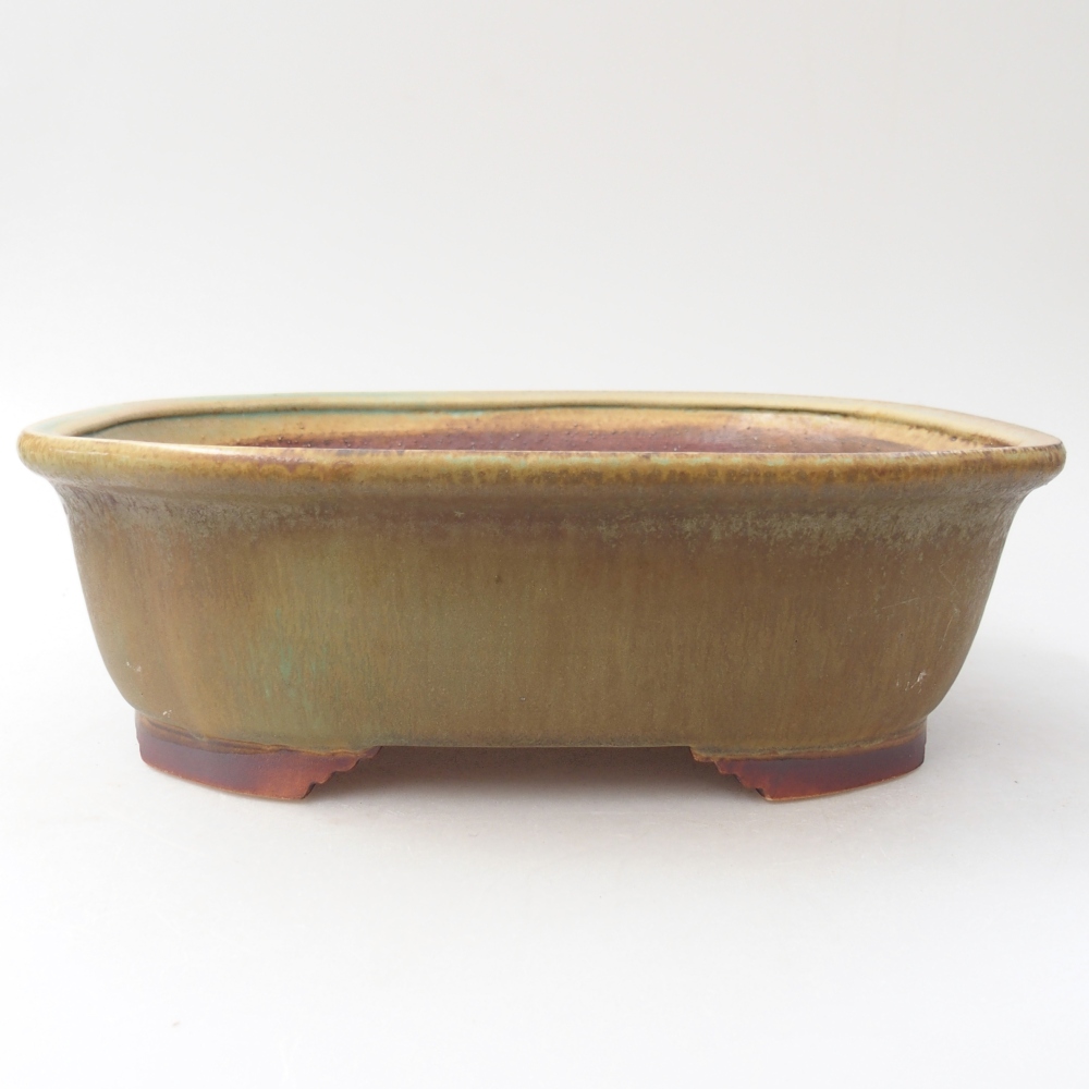 Bonsaischale aus Keramik 25 x 21 x 8 cm, grün