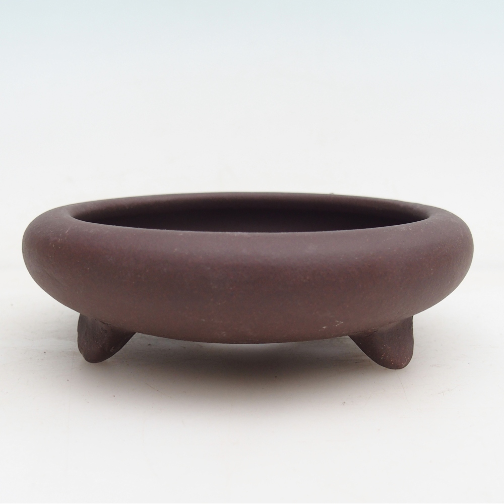 Bonsaischale aus Keramik 11,5 x 11,5 x 4 cm, braun